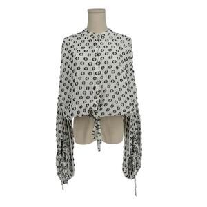 Lug Von Siga Drop Sleeve Balloon Sleeve Polka Dot Knit Top Size 36 (Fits Like M)